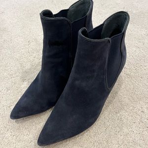 Tory Burch Navy Blue suede booties size 7.5